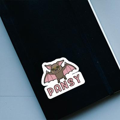 Bat Sticker Pansy Notebook Image