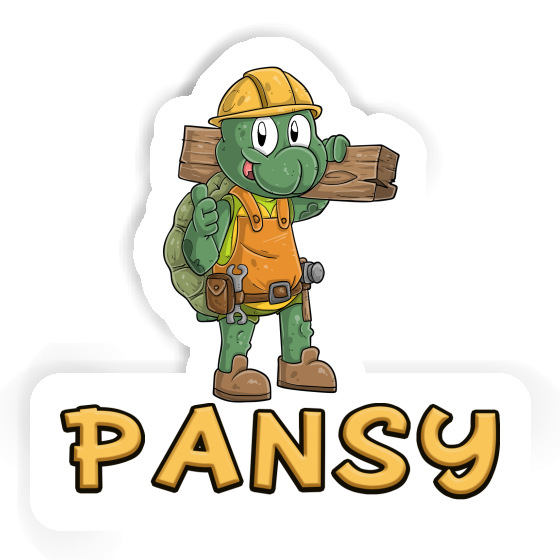 Sticker Construction worker Pansy Gift package Image