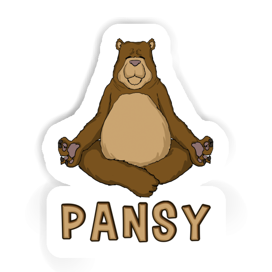 Yoga Bear Sticker Pansy Gift package Image