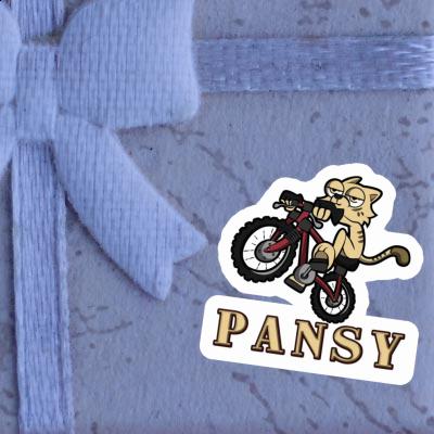 Pansy Sticker Bike Cat Notebook Image