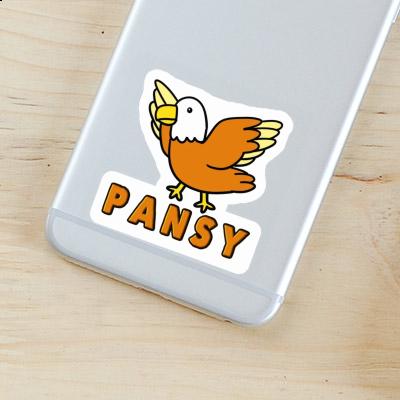 Sticker Pansy Bird Laptop Image