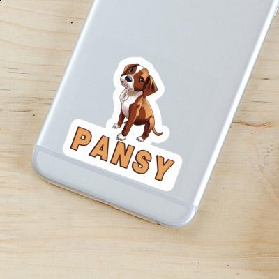 Pansy Sticker Boxerhund Notebook Image