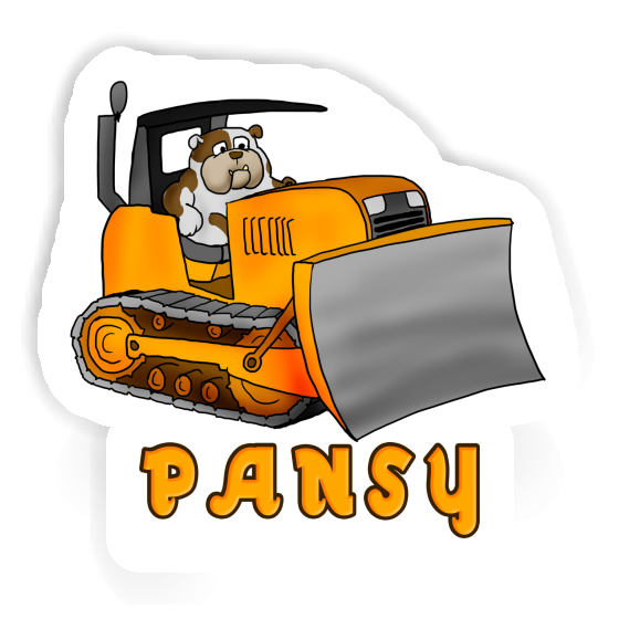 Pansy Sticker Bulldozer Image