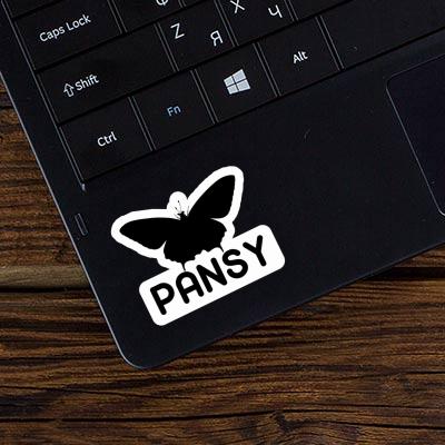 Pansy Sticker Butterfly Laptop Image