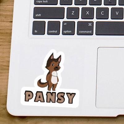 Pansy Sticker Deutscher Schäferhund Laptop Image