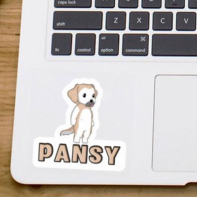 Sticker Golden Retriever Pansy Notebook Image