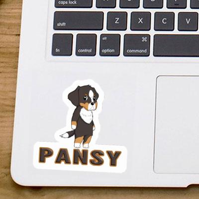 Sticker Pansy Bernese Mountain Dog Image