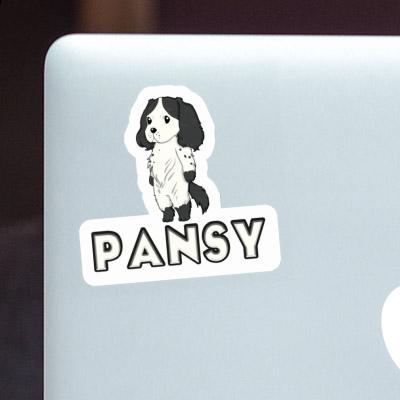 Pansy Sticker Spaniel Laptop Image