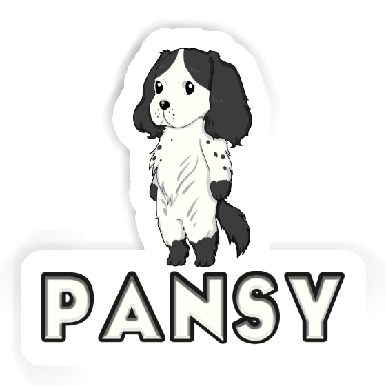 Sticker Spaniel Pansy Notebook Image