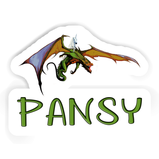 Dragon Sticker Pansy Notebook Image