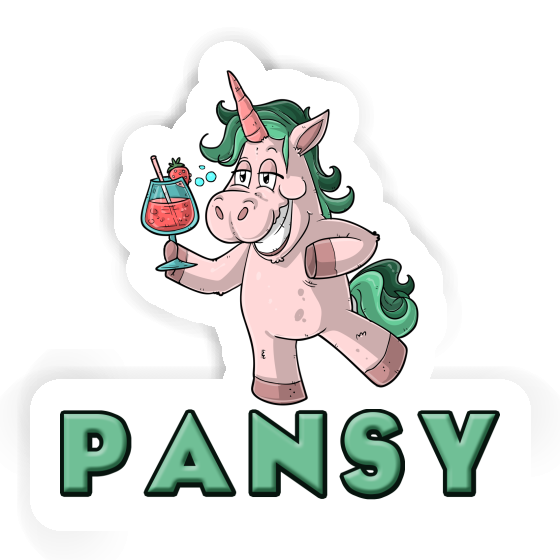 Party-Einhorn Sticker Pansy Notebook Image