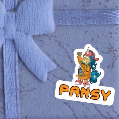 Pansy Sticker Hip-Hop Unicorn Laptop Image