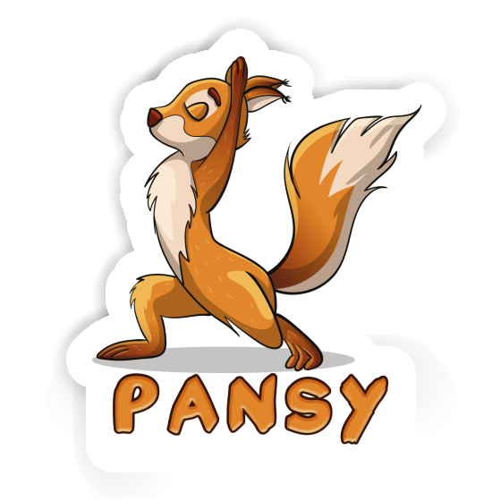 Squirrel Sticker Pansy Image