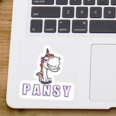 Pansy Sticker Unicorn Laptop Image