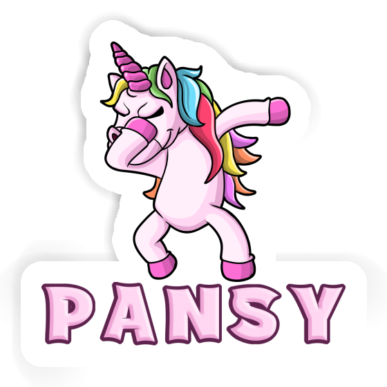 Sticker Pansy Unicorn Image