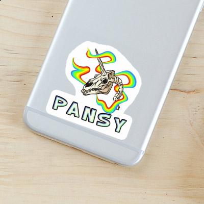 Pansy Sticker Skull Laptop Image