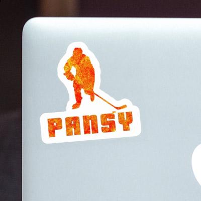 Pansy Autocollant Joueur de hockey Notebook Image