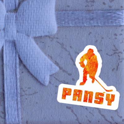 Sticker Pansy Eishockeyspieler Notebook Image