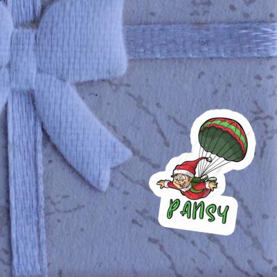 Sticker Skydiver Pansy Notebook Image