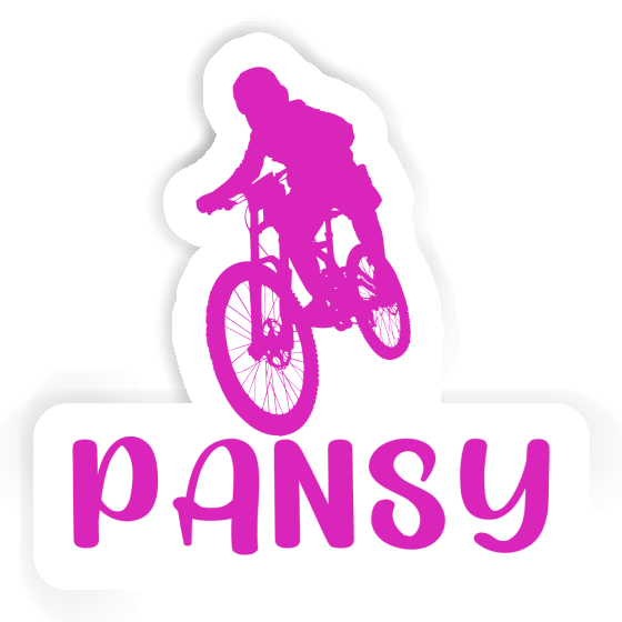 Pansy Sticker Freeride Biker Laptop Image