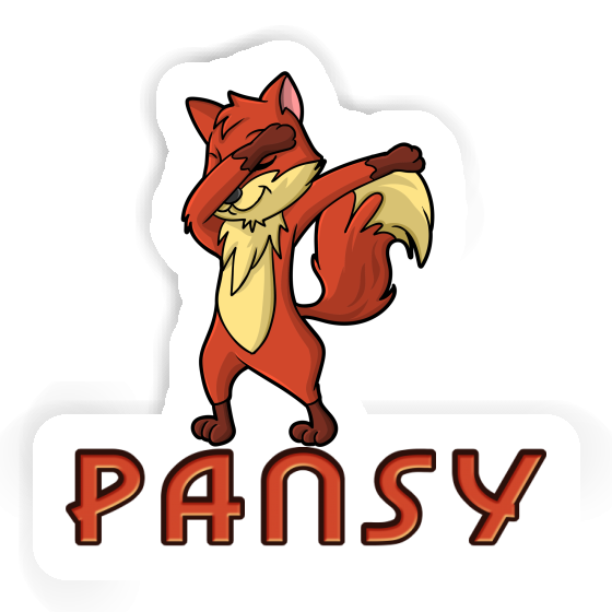 Sticker Dabbing Fox Pansy Image