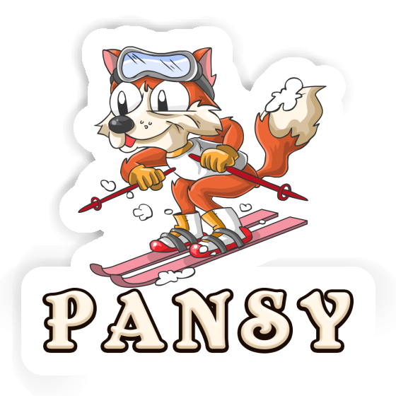 Sticker Skier Pansy Notebook Image