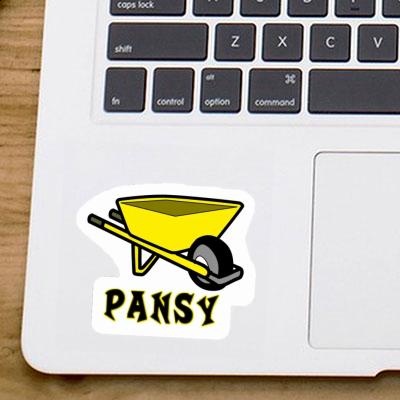 Pansy Sticker Schubkarre Image