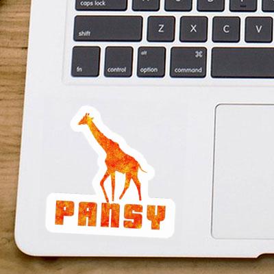 Giraffe Sticker Pansy Image