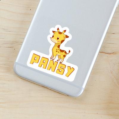 Pansy Sticker Giraffe Notebook Image