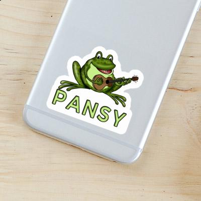 Guitar Frog Sticker Pansy Image