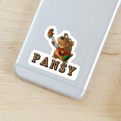 Pansy Sticker Guitar Dog Gift package Image