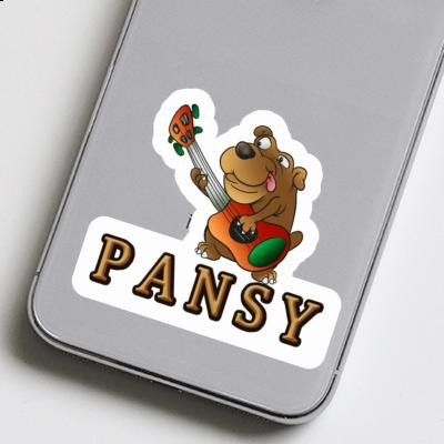Pansy Sticker Guitar Dog Notebook Pansy Sticker Guitar Dog Notebook Image