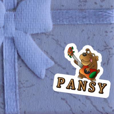 Pansy Sticker Guitar Dog Laptop Pansy Sticker Guitar Dog Laptop Image