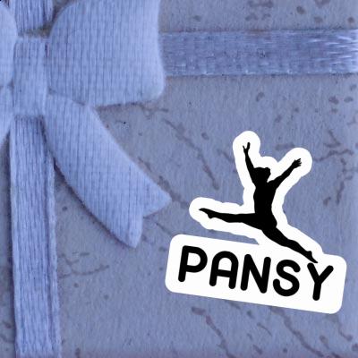 Pansy Sticker Gymnast Laptop Image