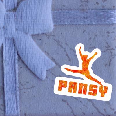 Pansy Sticker Gymnast Laptop Image