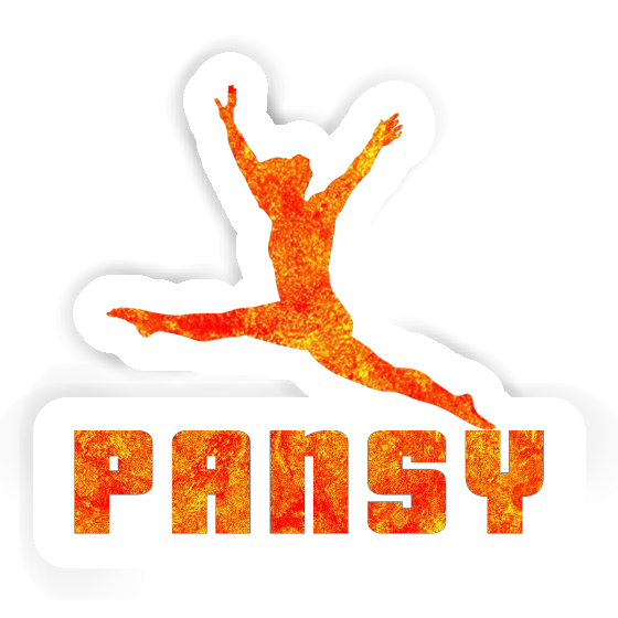 Pansy Sticker Gymnast Notebook Image