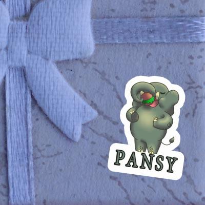 Pansy Sticker Hamburger Notebook Image