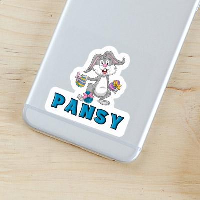 Easter Bunny Sticker Pansy Notebook Image