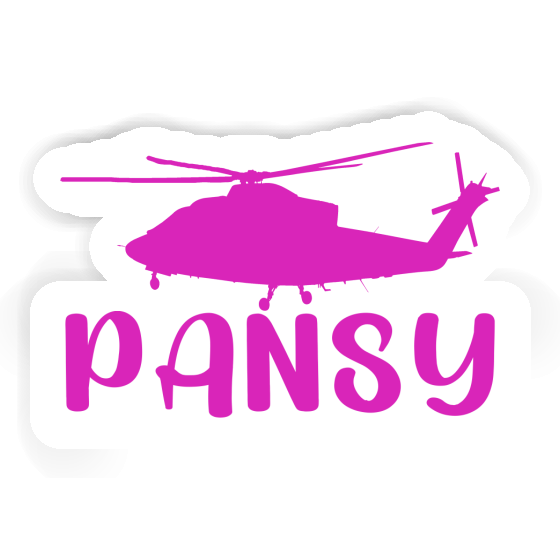 Pansy Sticker Helicopter Image