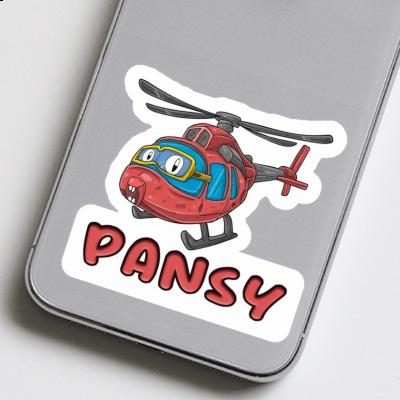 Sticker Helicopter Pansy Gift package Image