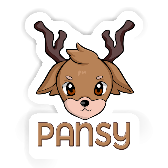 Pansy Sticker Deerhead Notebook Image