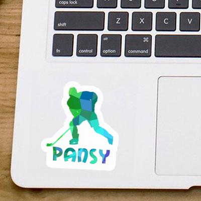 Eishockeyspieler Sticker Pansy Notebook Image