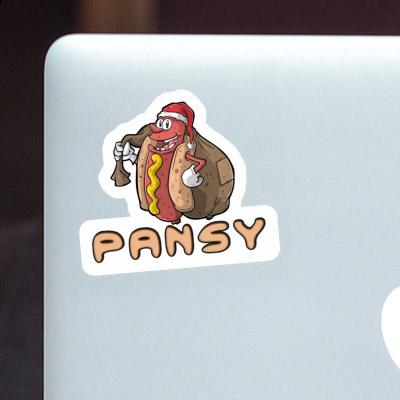 Hot-Dog Autocollant Pansy Laptop Image