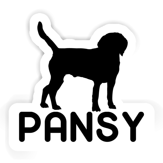 Sticker Dog Pansy Image