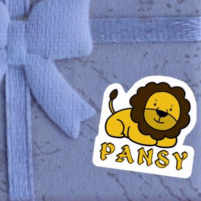 Sticker Pansy Lion Image