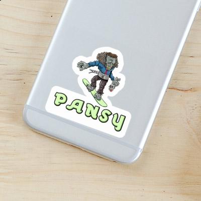 Pansy Autocollant Snowboardeur Gift package Image