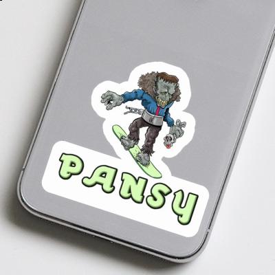 Pansy Sticker Snowboarder Gift package Image