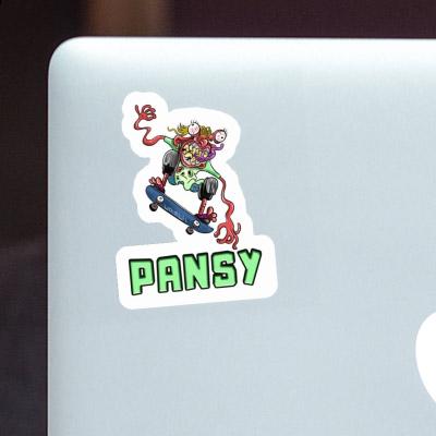 Autocollant Skateur Pansy Laptop Image