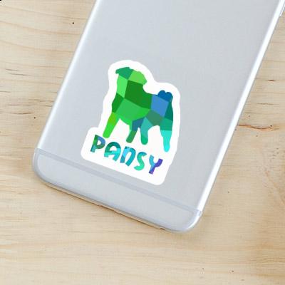 Pansy Sticker Pug Notebook Image