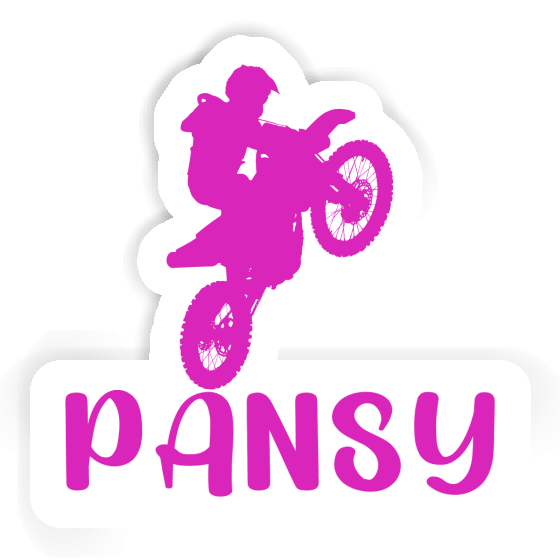 Pansy Sticker Motocross Rider Notebook Image